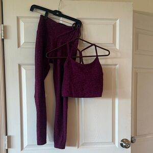 Beyond Yoga Purple Leggings and Top Set